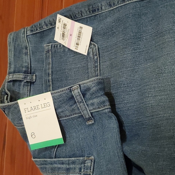 Style & Co High Rise Patch-Pocket Flared Jeans Blue Size 6 - Picture 6 of 12